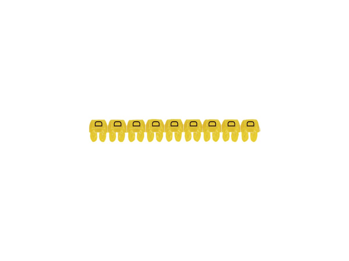 Kennzeichnungsring Legrand CAB 3, für 0.5…1.5mm² Aufdruck: 'D', gelb