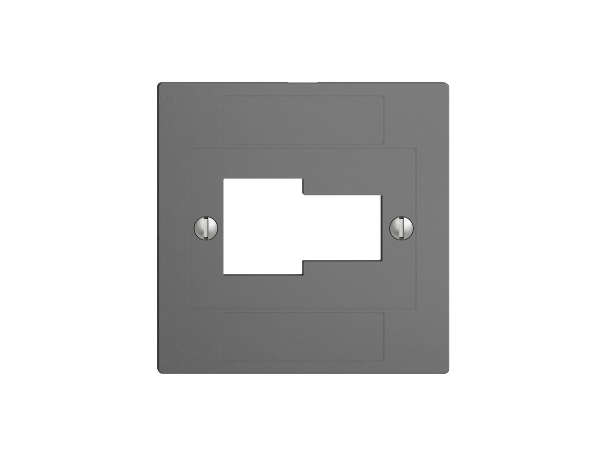 Frontplatte 1×TT,1×RJ45 dunkelgrau ITplus ITM EDIZIOdue