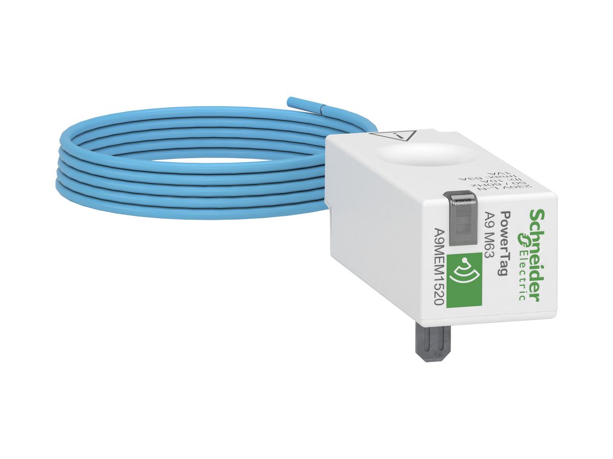 Energiesensor Schneider Electric PowerTag M drahtlos 1P+W oben/unten max.63A