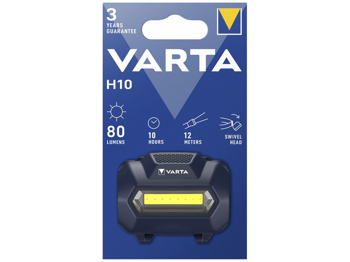 LED-Stirnlampe VARTA Consumer 15672 80lm 3×AAA Micro 60mm Kunststoff schwarz