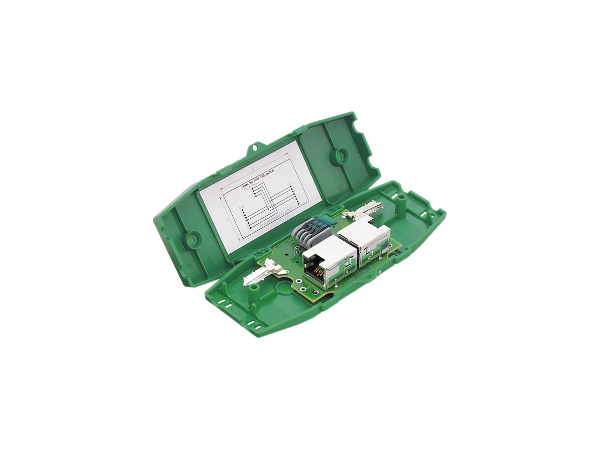 Bus-Adapter Outlet easy-2 R&M 2×RJ45 4×0.35…0.65mm geschirmt