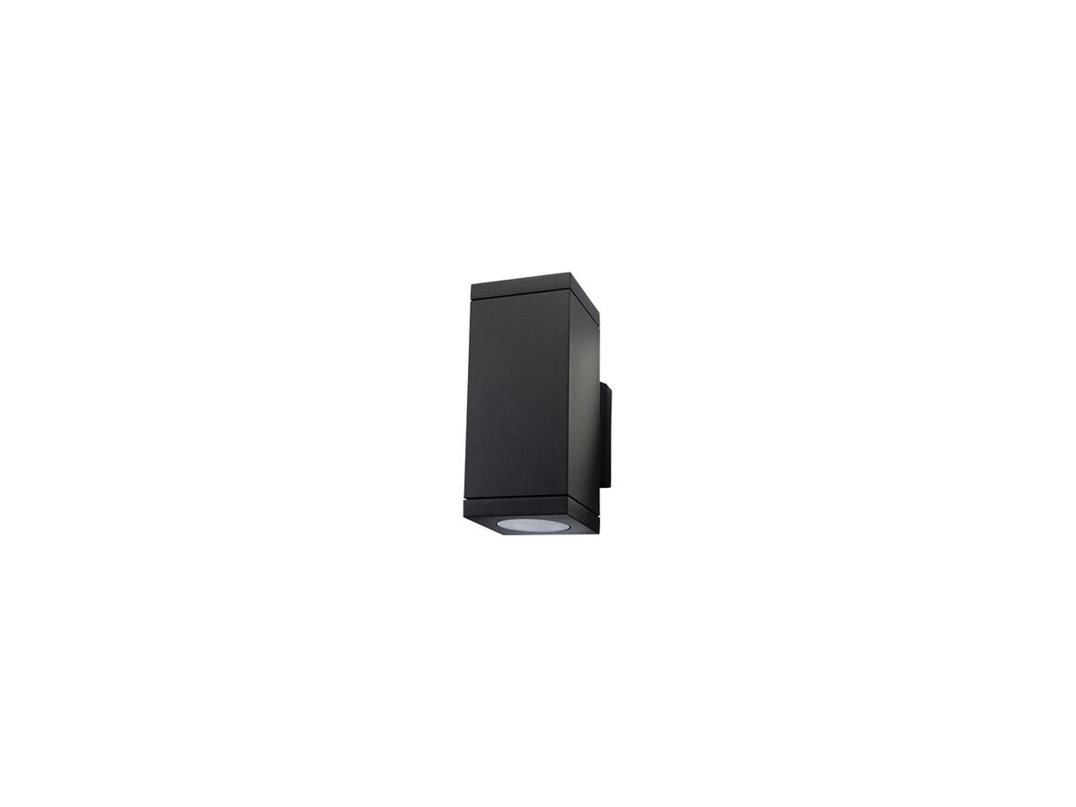 Wandleuchte SG Echo GU10 2×6.5W IP54 dir./indir.147×90×215mm schwarz