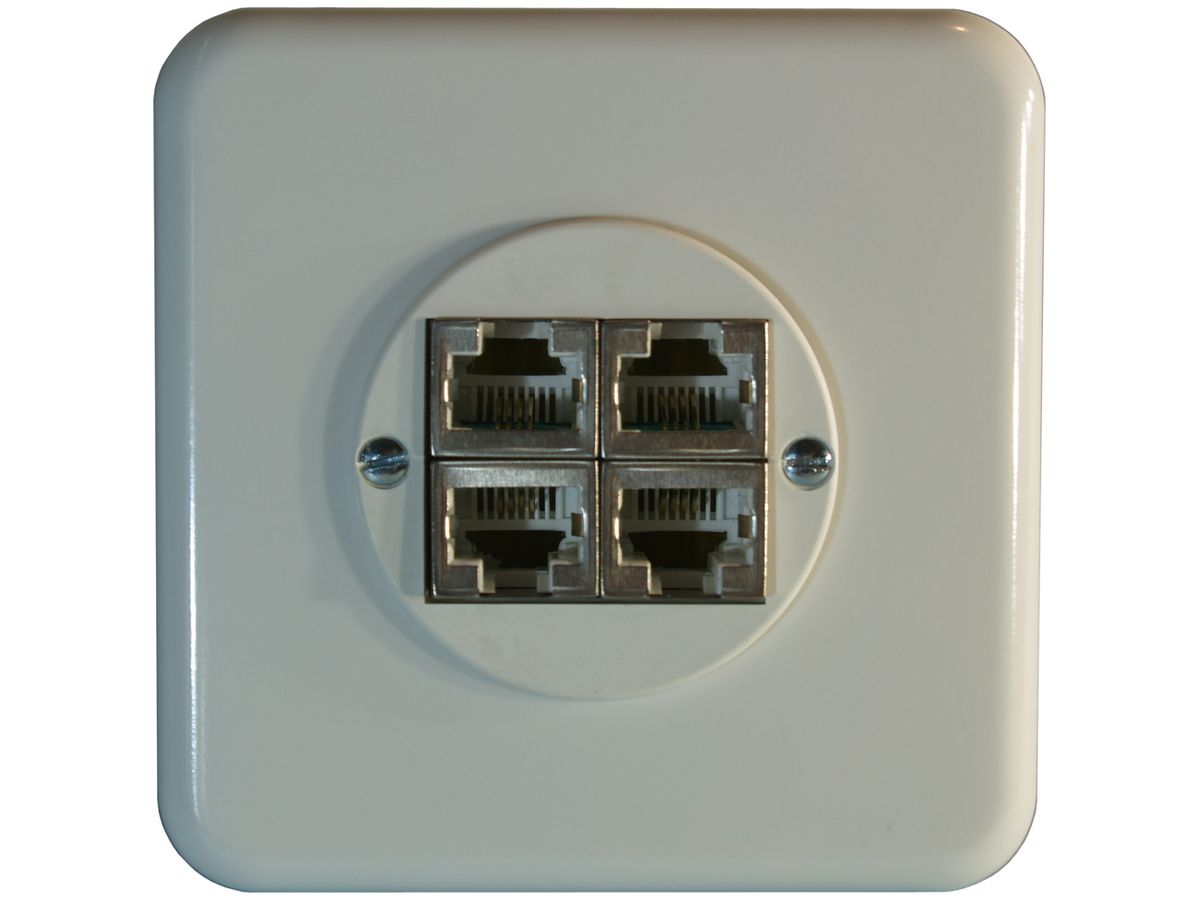 UP-Anschlussdose PMI 4RJ45 weiss