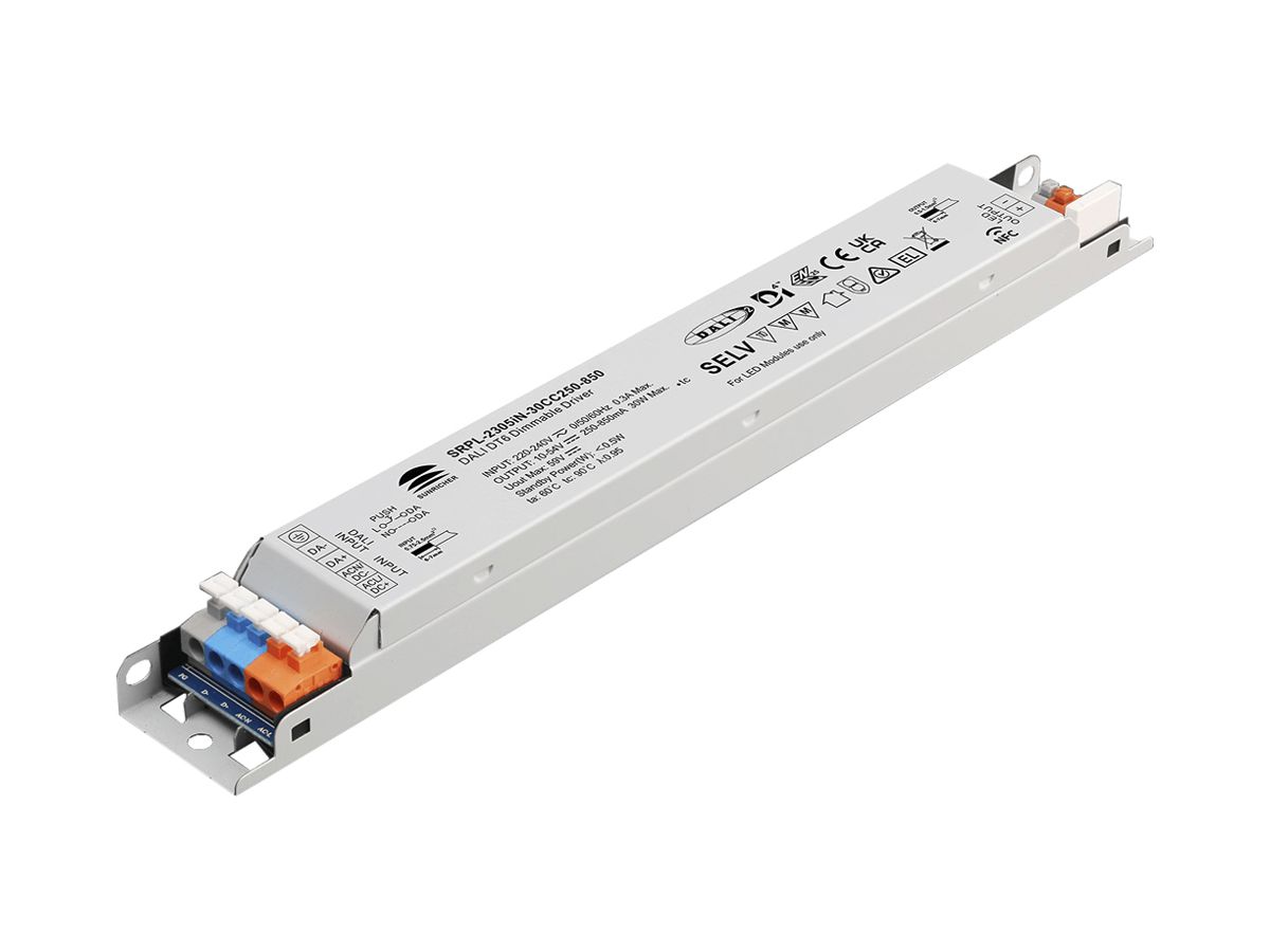 LED-Betriebsgerät SUNRICHER SRPL-2305iN-30CC250-850U 2.5…30W 10…54V 250…850mA DA