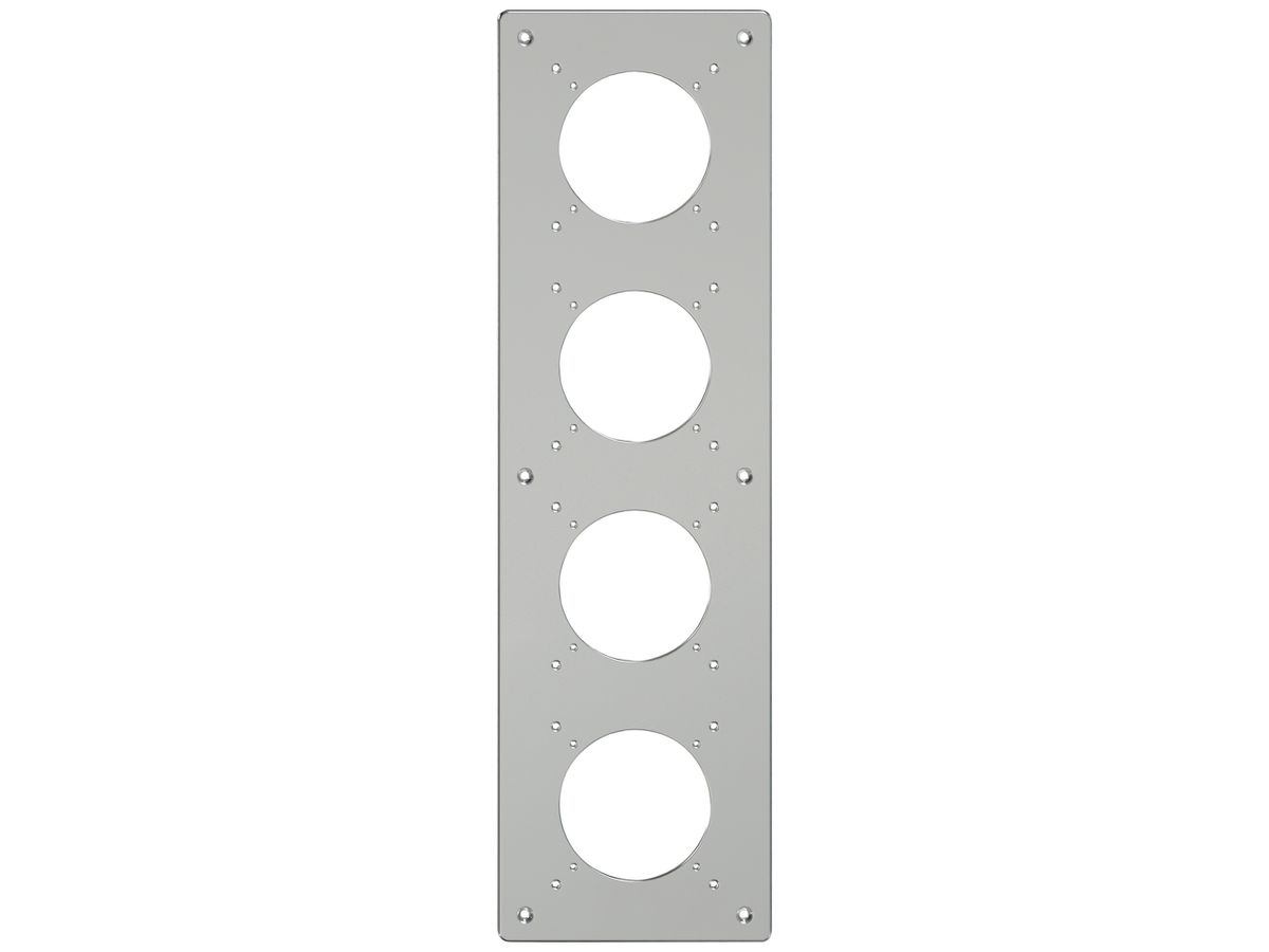Montageplatte ELEMENT SNAPFIX® 4×1 vertikal 125×425mm Aluminium