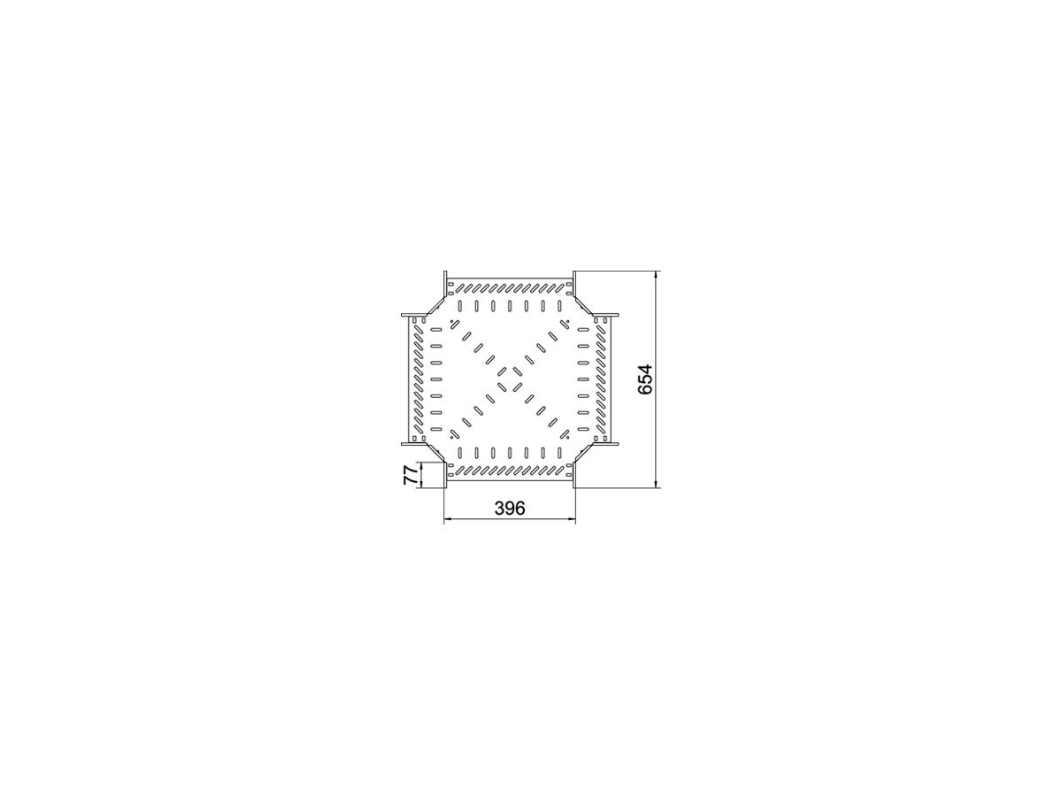 Kreuzstück BET RK 60×400mm Edelstahl A4 blank
