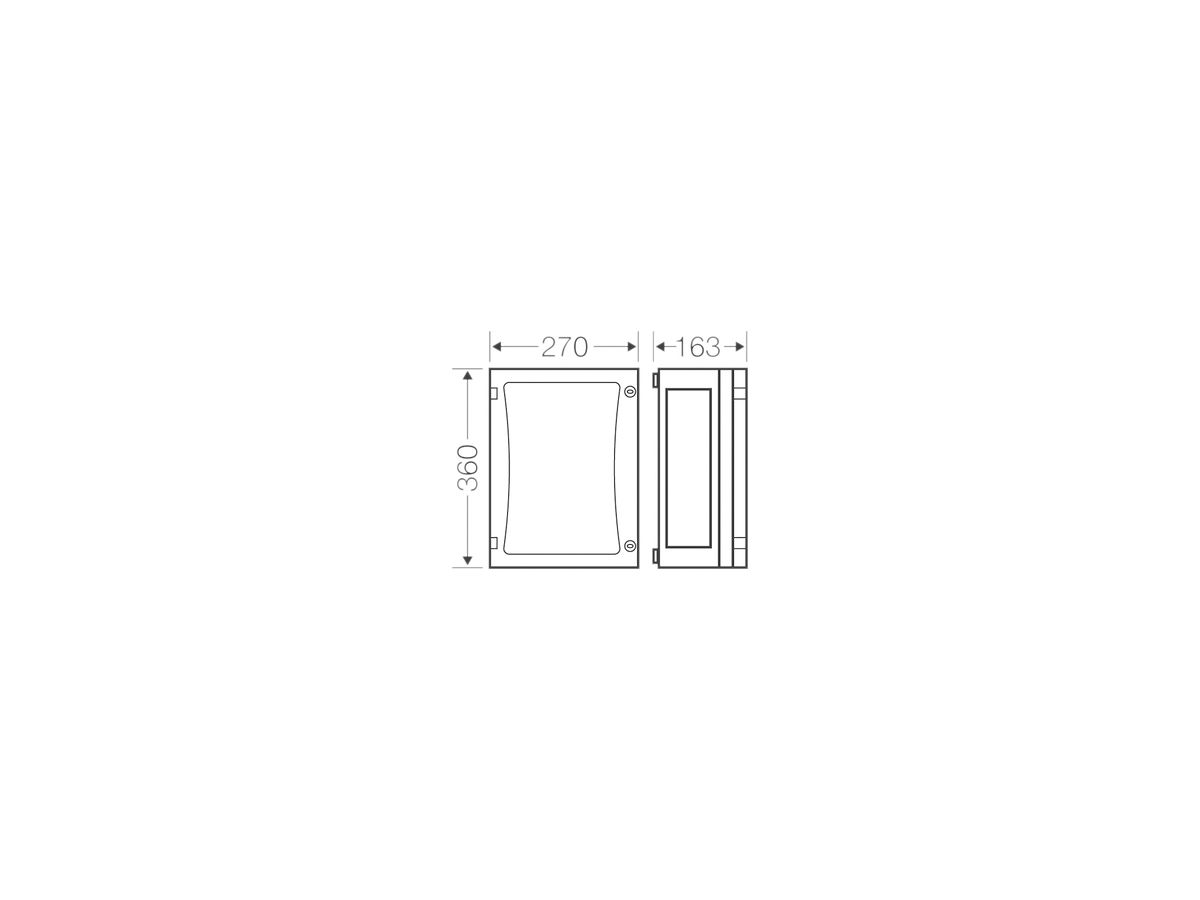 Apparategehäuse FP 0230 ENYSTAR grau leer 270×360×186mm