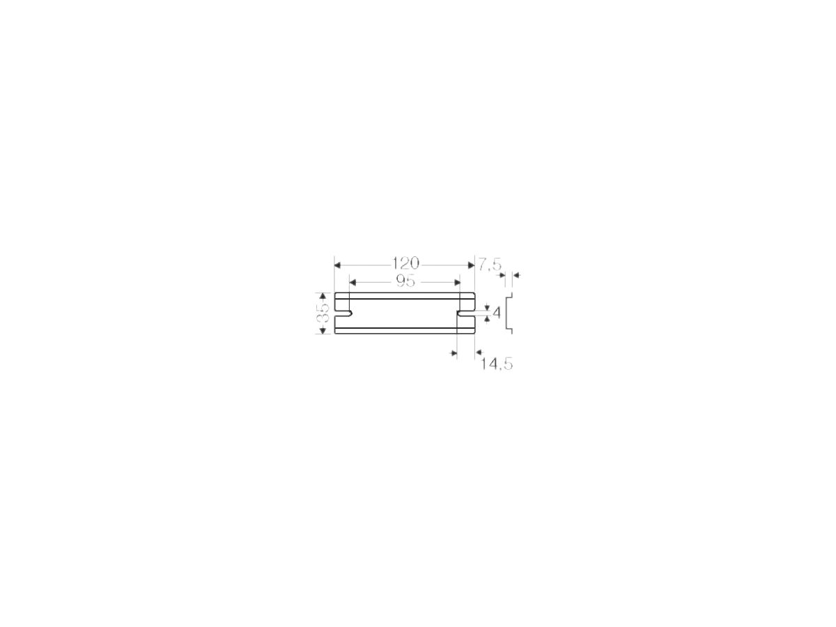 Tragschiene Hensel, 120mm, für DK / KF 16…