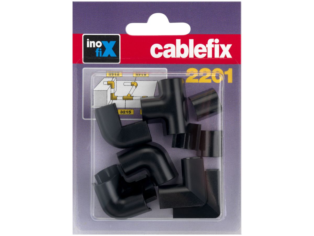 Verbindungsset cablefix für Kanal 7mm schwarz