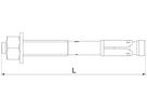 Bolzenanker BET BZ M12×255mm (160mm) Stahl