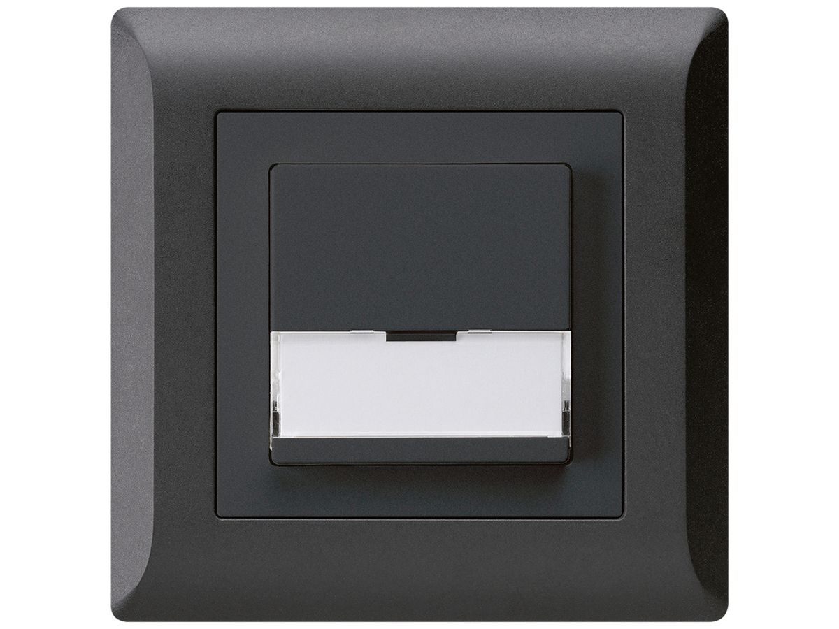 UP-SonnerieTaster kallysto.line schwarz A/1L mit Namensschild 37×15mm