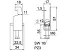 Schnellverleger BET 2056 U-Fuss Kunststoff 8…12mm 2×Kabel Stahl tfZn