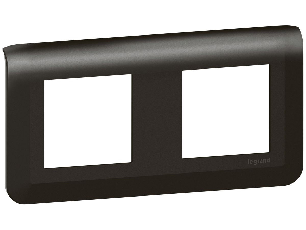 Abdeckrahmen MOS 2×2 Module horizontal schwarz matt