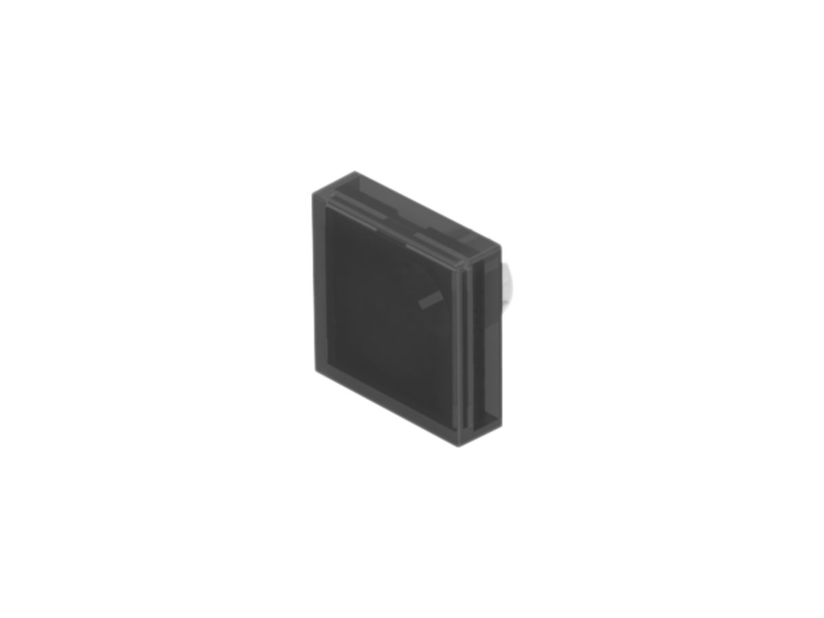 Druckhaube EAO61 18×18mm flach transparent, schwarz