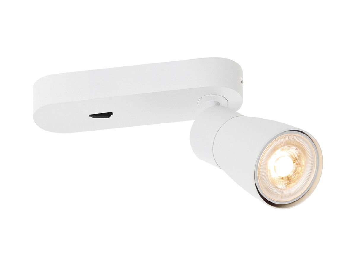 Spot SLV PURI 2.0 Dome CW GU10 1×6W DIM Ø55×150×87mm weiss