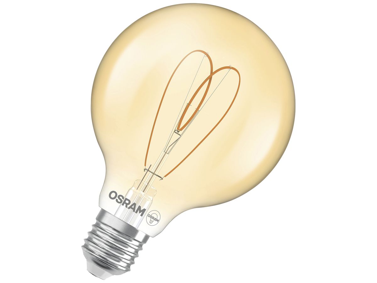 LED-Lampe Osram Vintage 1906 E27 8W 806lm 822 DIM Ø95×139mm Gold