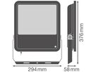 LED-Strahler LEDVANCE FLOODLIGHT200 SEN 133W 20000lm 840 IP66 100° 294×58 sz