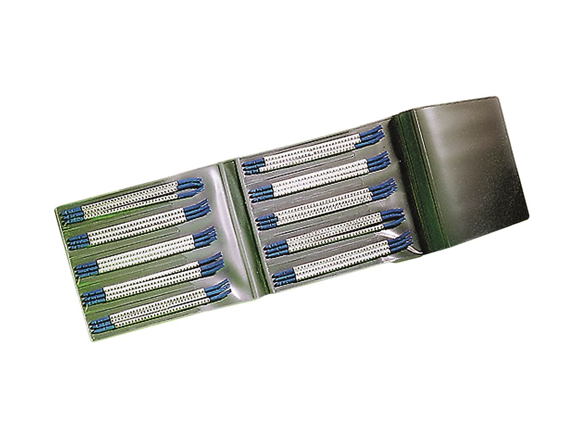 Schnapptüllen-Set Plica STD, für 0.5…0.7mm² Ø1.4…1.8mm Aufdruck: '0…9', weiss