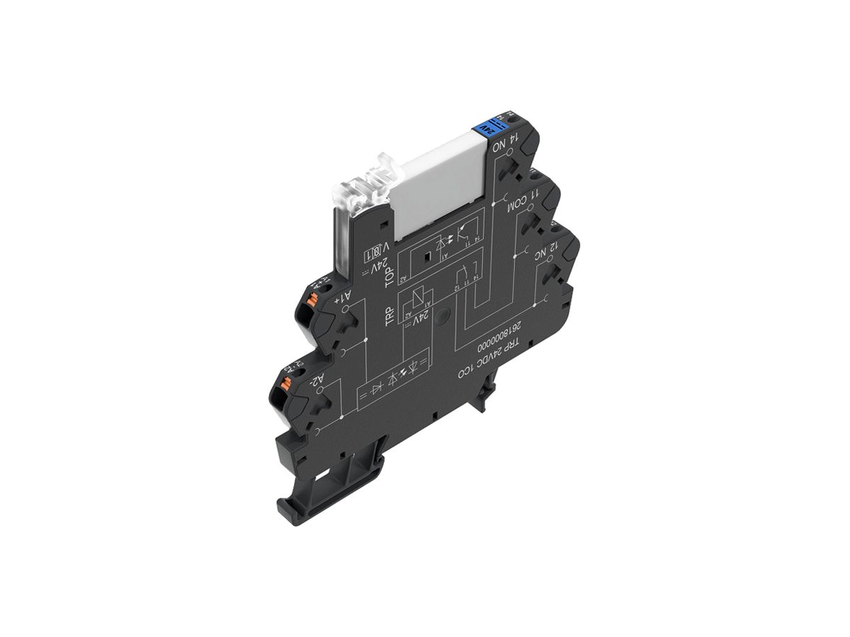 Relais WM TRP 1CO AgNi 9.6…14.4VDC 6A/250VAC push-in