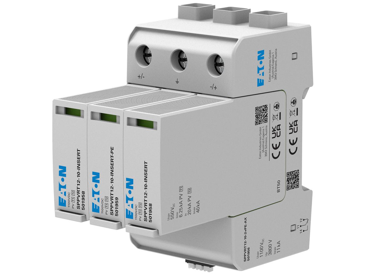 Kombiableiter Eaton SPPVRT12-10-2+PE DC 1000V 3.8kV