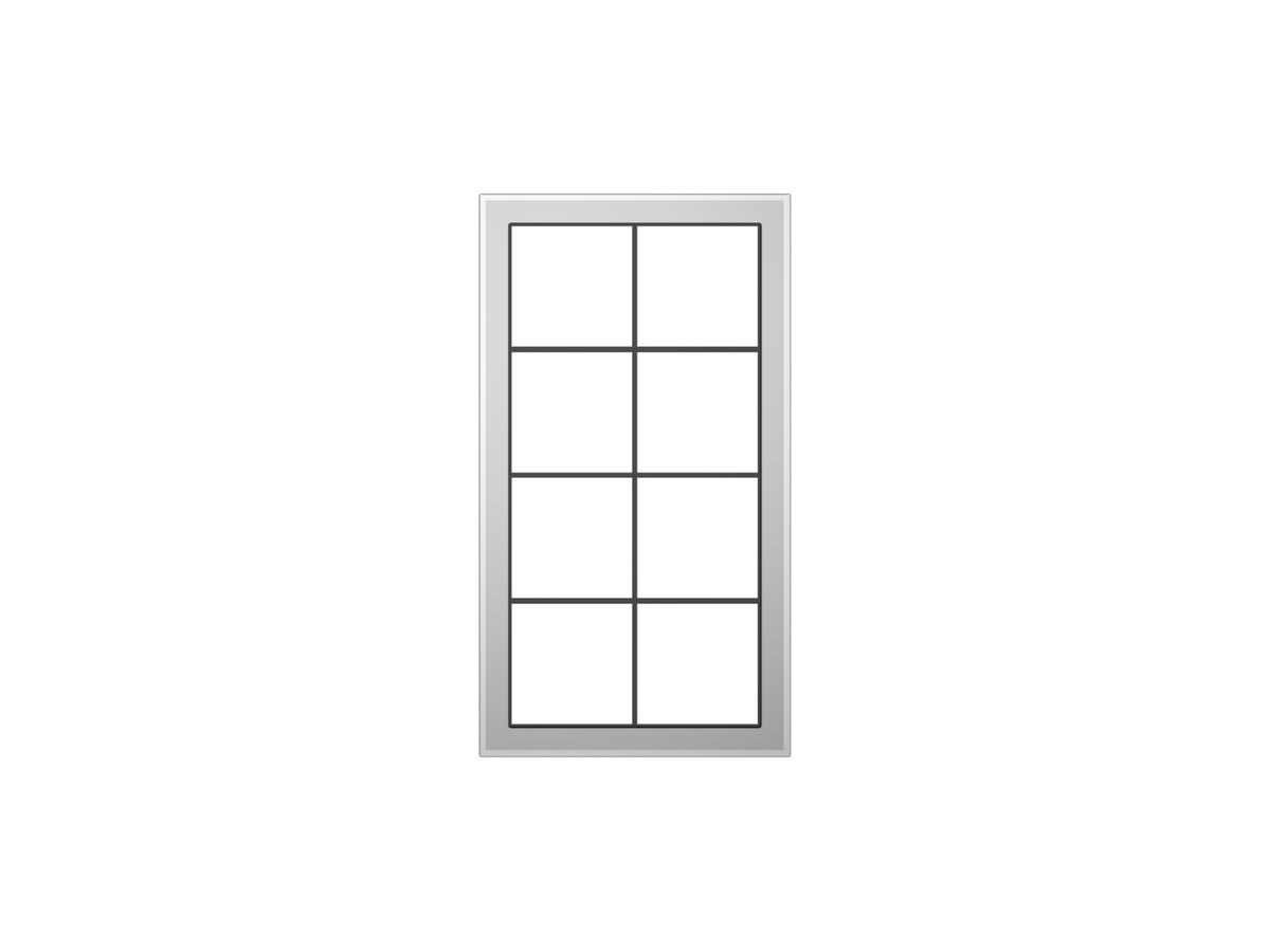 Abdeckrahmen SIDUS 4×2 Glas-weiss