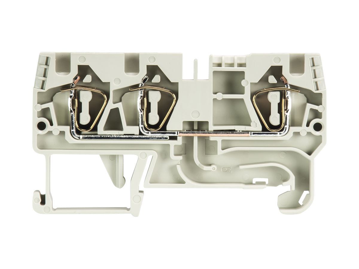 Durchgangs-Reihenklemme WKFN 0.13…6mm² 32A 800V 3×Federz.1 Et.Hutschiene TH35 gr