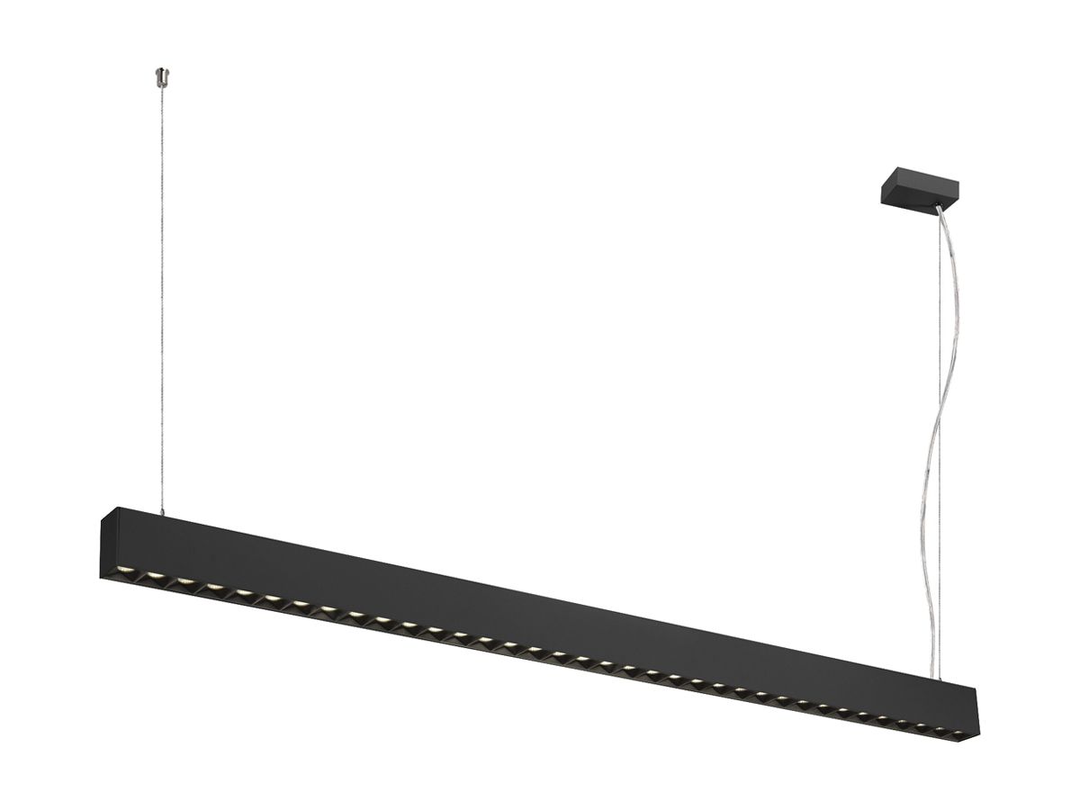 LED-Pendelleuchte SLV GLENOS PRO 70W 3850lm 4000K DALI 1448mm schwarz