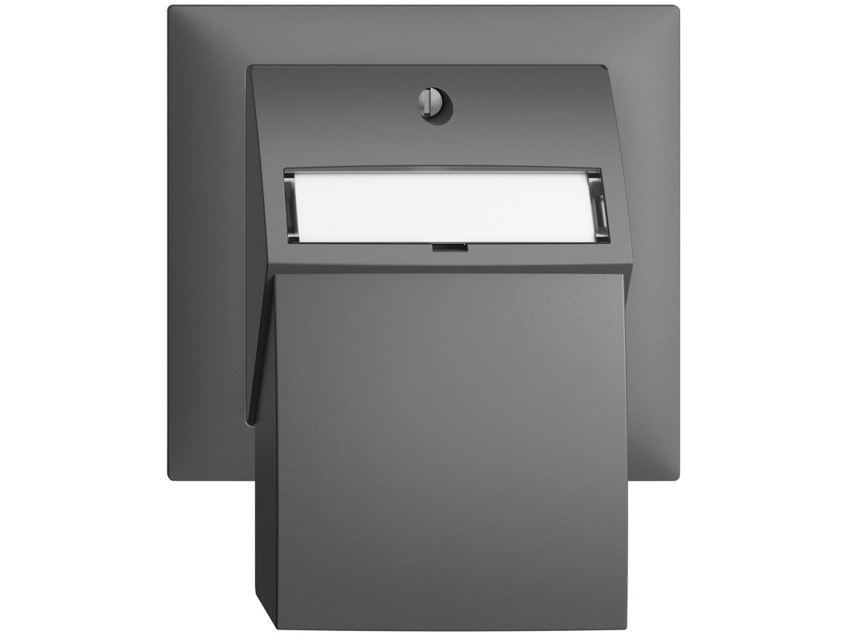 EB-Montageset EDIZIOdue, mit Flachauslasshaube, für 2×RJ45, dunkelgrau