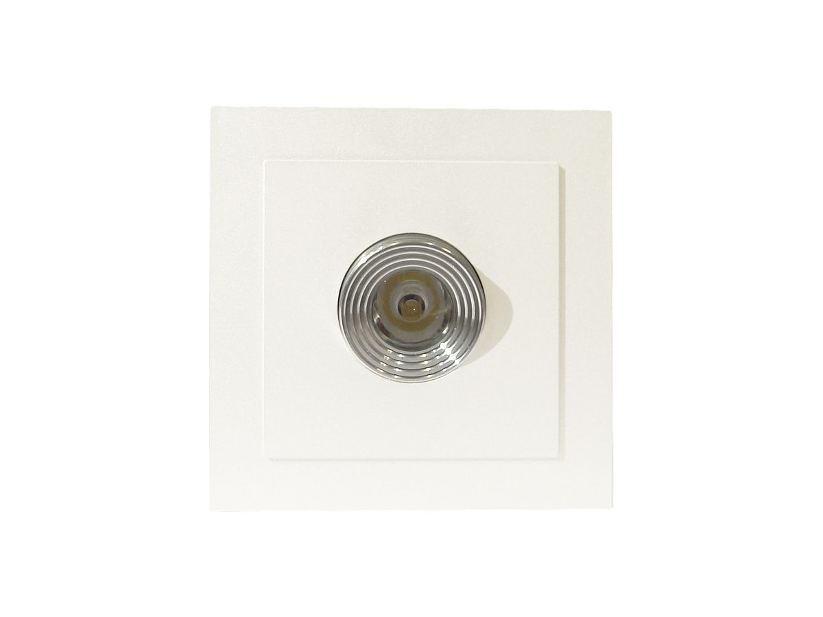 EB-LED-Leuchte FAWA Mini-Mono Carre 1W GU10 weiss