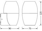 Wandleuchte LDV ENDURA CLASSIC CANNON UP GU10 Aluminium anthrazit