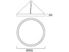 LED-Pendelleuchte Sylvania Nilo 56W 5700lm 830 DALI EM Ø800mm weiss