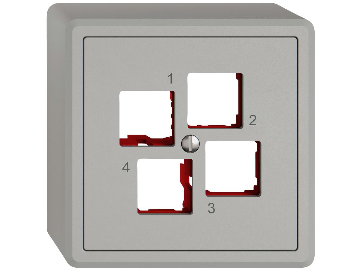 AP-Montageset EDIZIO.liv EASYNET S-One SNAPFIX® gerade 4×RJ45 hgu