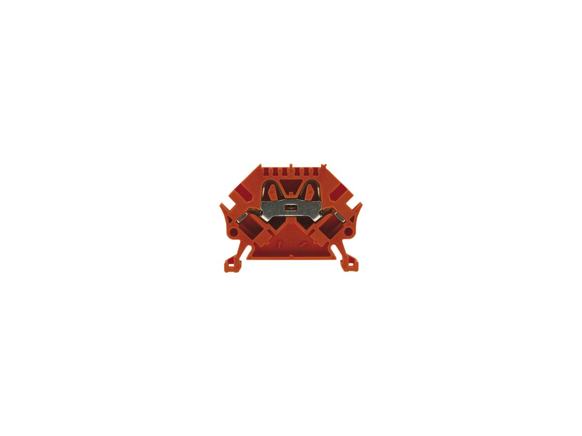 Durchgangs-Reihenklemme Woertz 0.5…4mm² 32A 800V Steckklemmansch.2×1 TH35 orange
