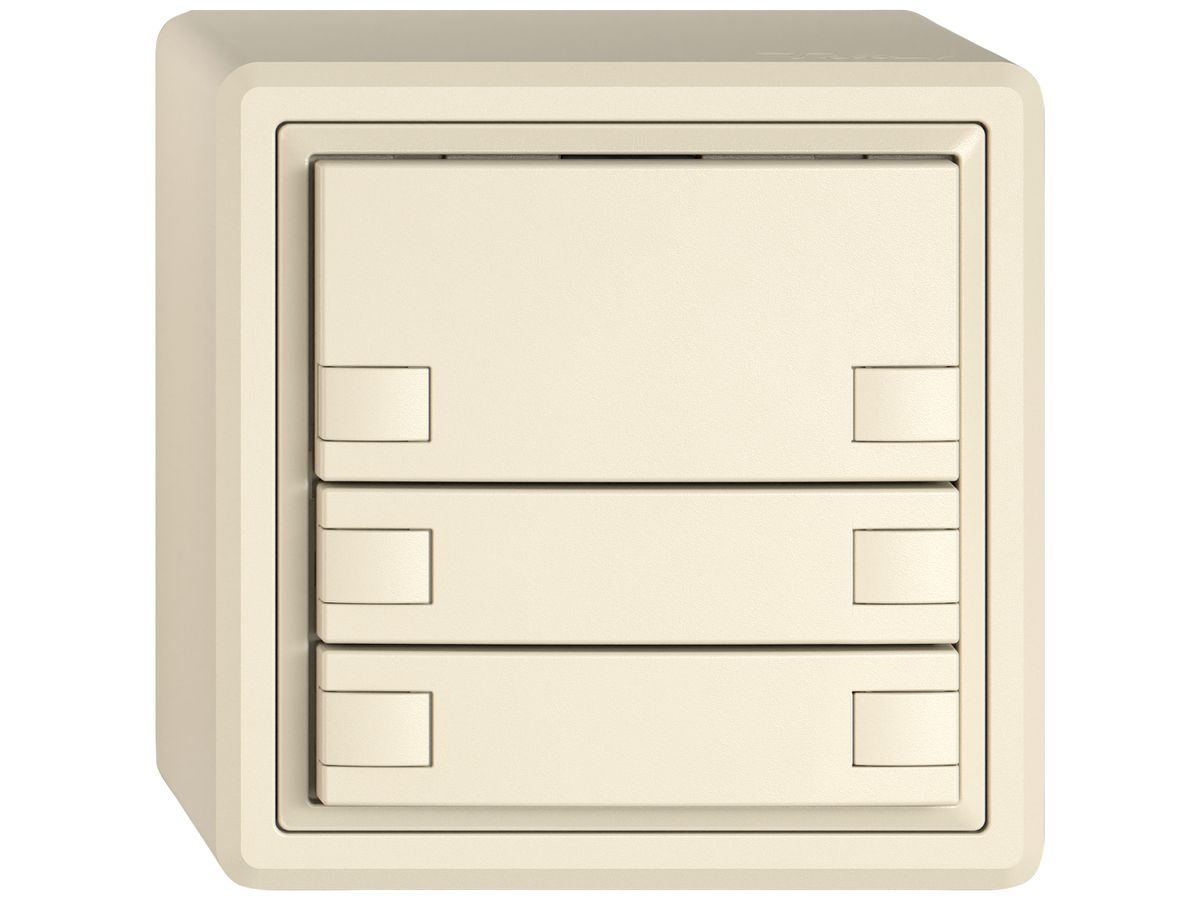 AP-KNX-Taster RGB EDIZIO.liv SNAPFIX® Temperaturfüh.o.LED 3×Taste 2-Tbed.cr