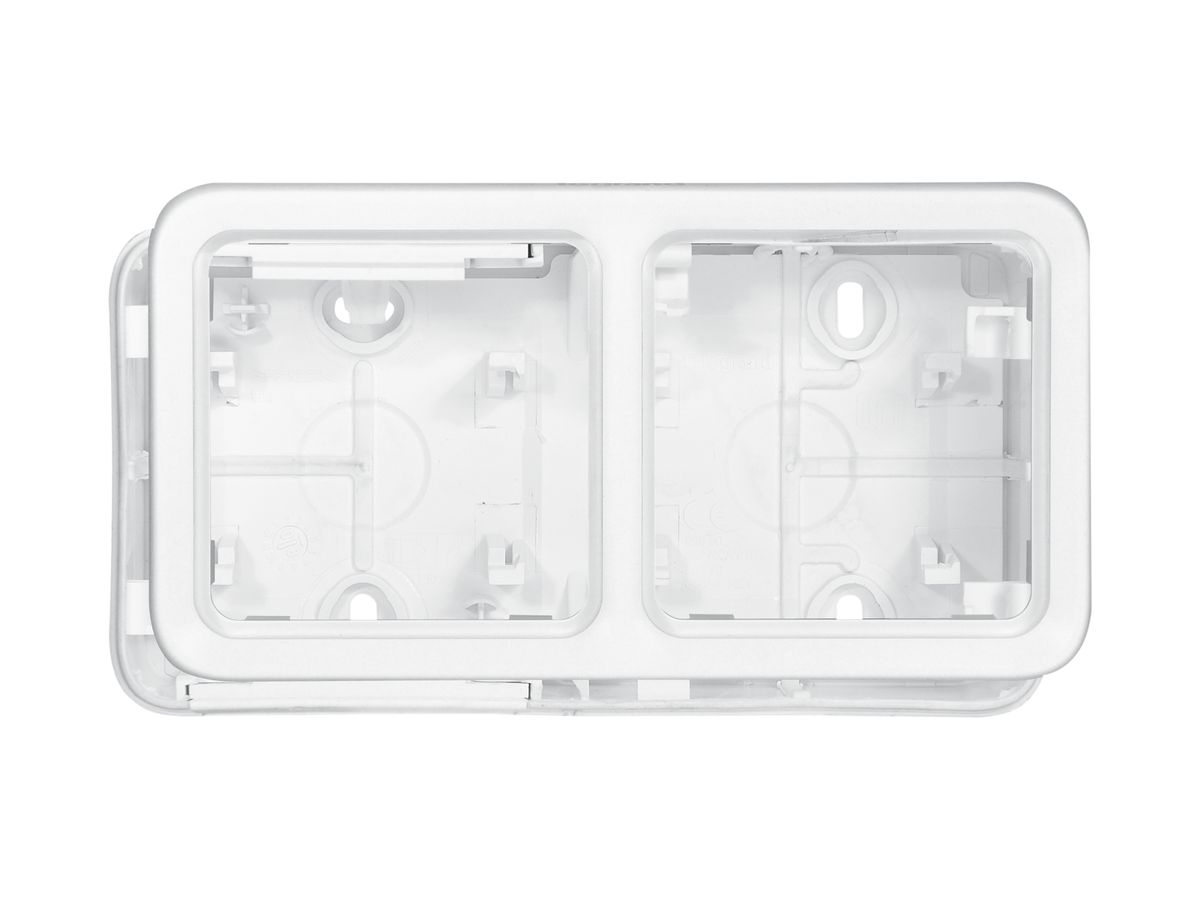 AP-Gehäuse PLEXO 1×2 weiss