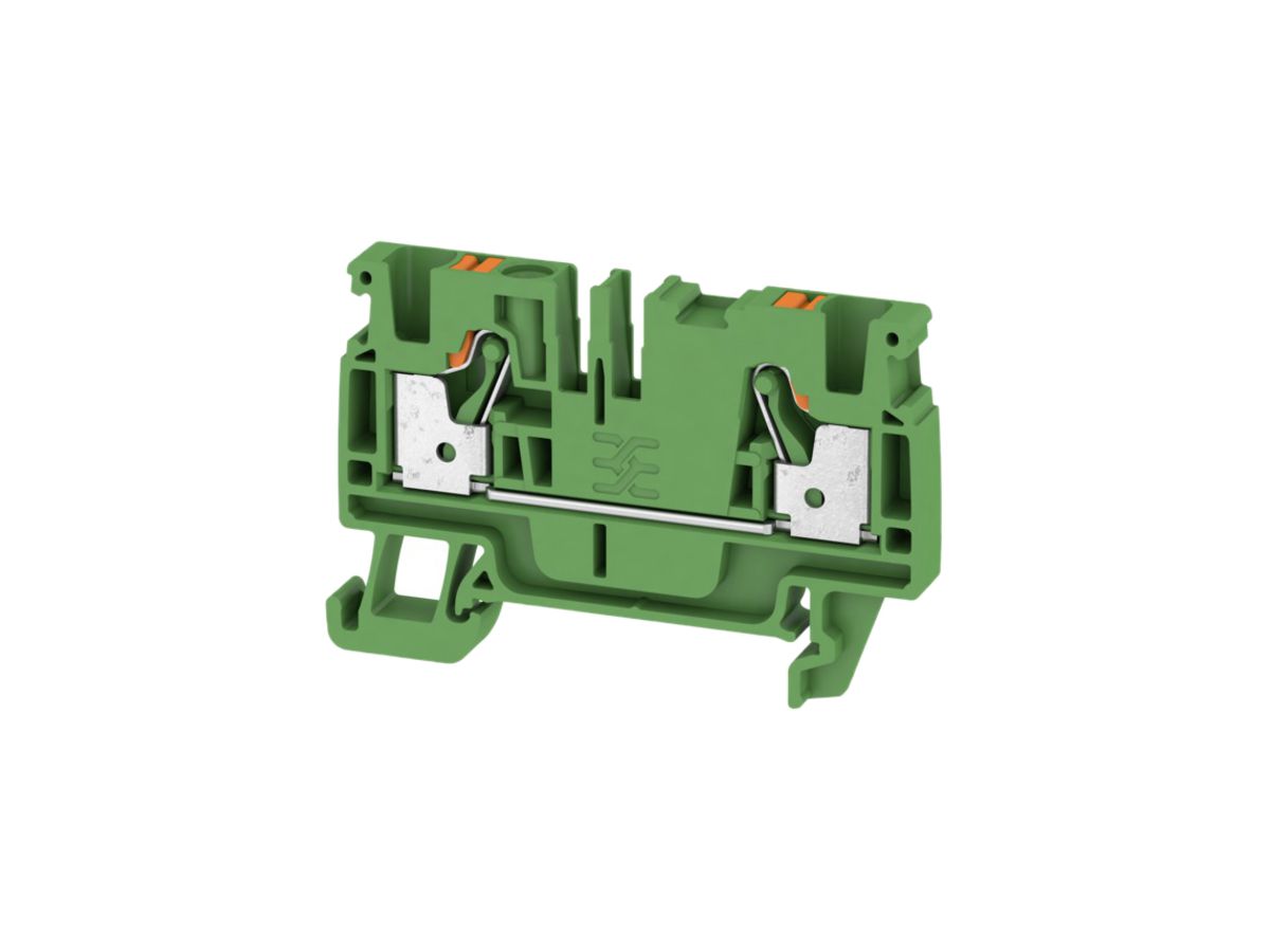 Durchgangs-Reihenklemme Weidmüller A2C PUSH IN 4mm² TS35 grün