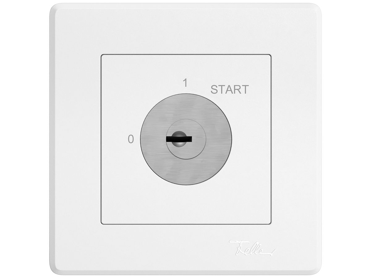 UP-Schlüsselschalter EDIZIO.liv m.KABA 1007FB/5000 1P 0-1-START T=57mm ws
