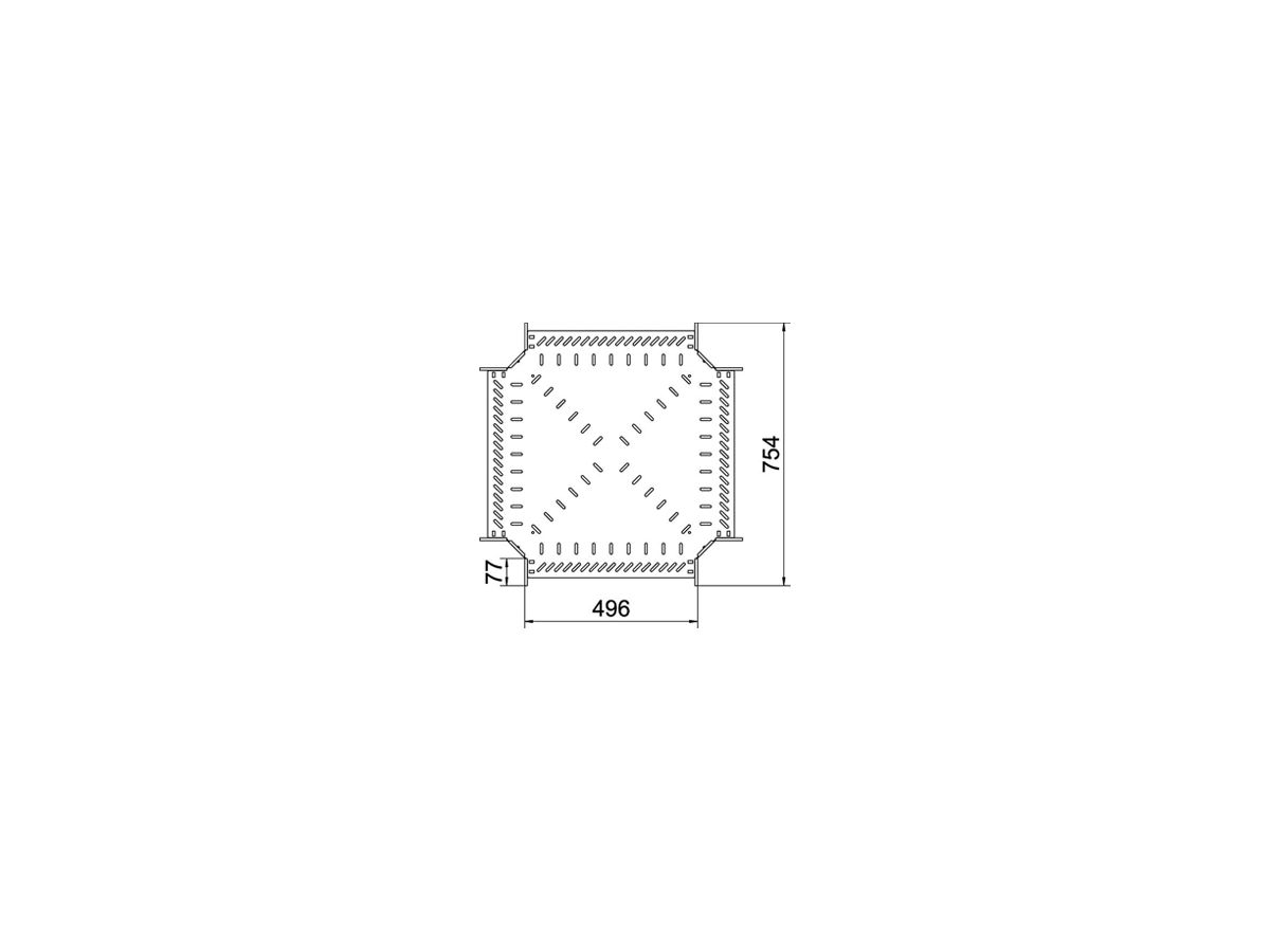 Kreuzstück BET RK 85×500mm Stahl feuerverzinkt
