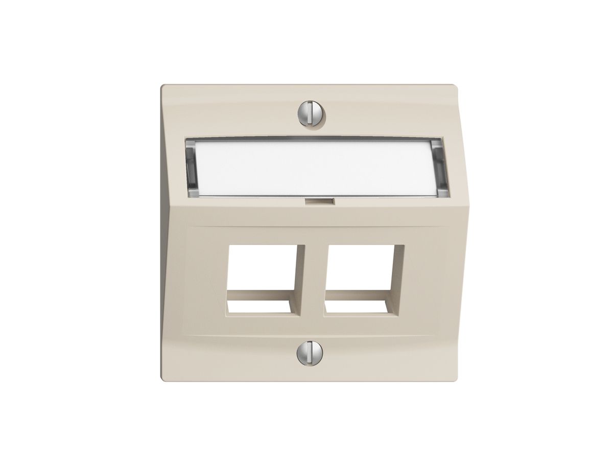 Montageset EDIZIOdue F, mit Schrägauslasshaube, für 2×Keystone, crema