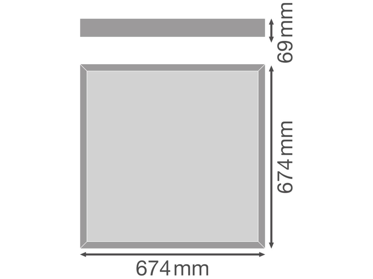 LED-Deckenleuchte LEDVANCE PL SF 32W 4160lm 3000…4000K 674×674 weiss