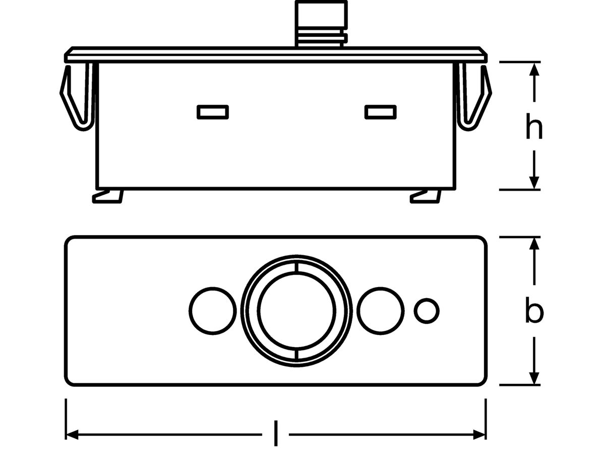 EB-Licht-/Präsenzsensor DALI LS/PD LI, EB 41…55.4×14…15.4mm