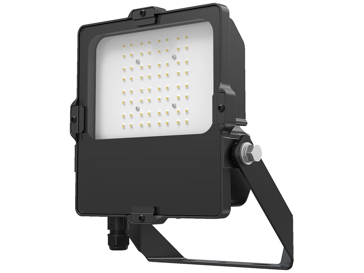 LED-Strahler DOTLUX LENSplus 50W 6990lm 850 IP66 120° 324×240mm schwarz
