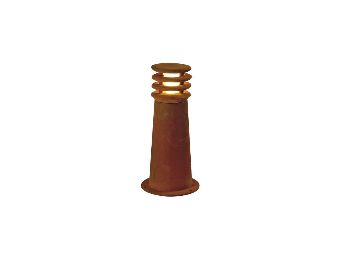 Standleuchte SLV RUSTY 40, E27 11W IP55 Eisen gerostet