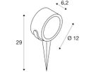 Spiessleuchte SLV SITRA 360, GX53 9W IP44 anthrazit