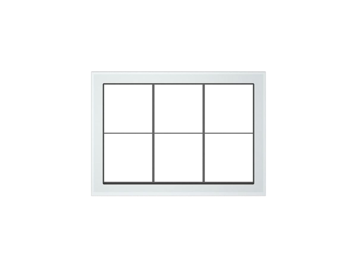 UP-Kopfzeile ABB SIDUS 3×2 148×208mm Glas weiss satiniert