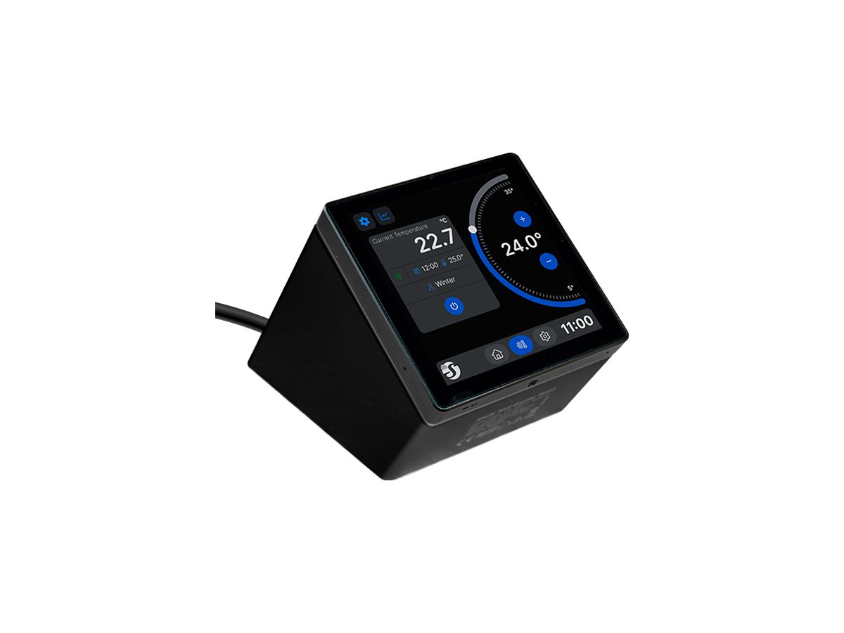 Apparategehäuse Shelly Wall Display Stand 87×113mm CEE 7/3 (Typ F) schwarz