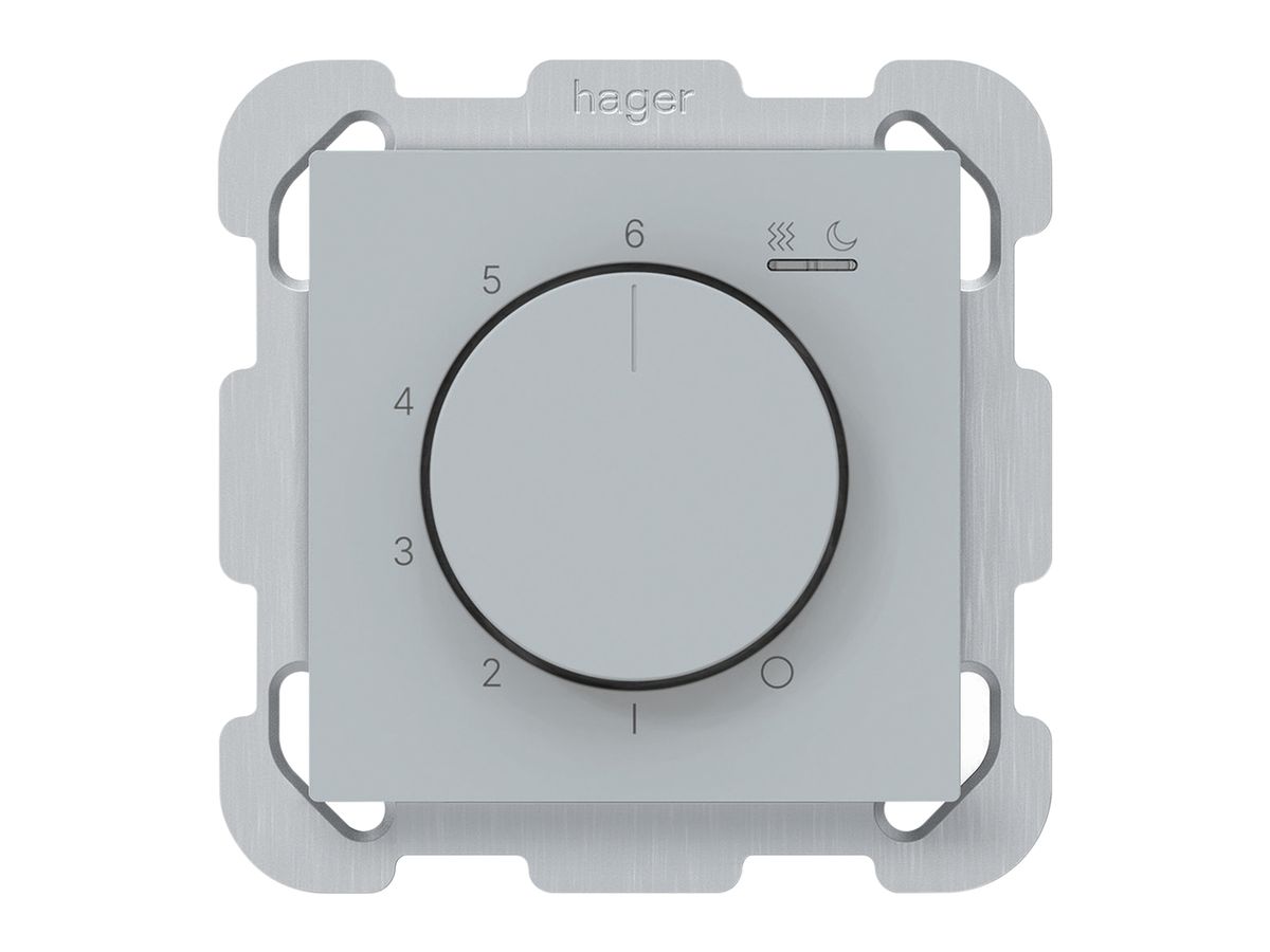 UP-Raumthermostat kallysto An/Aus 230VAC 16A 77×77mm grau