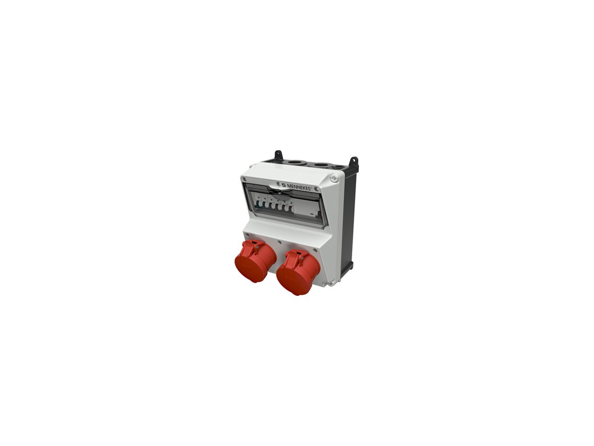 Stromverteiler Mennekes Amaxx 2×CEE32 1×FI/LS 63A 30mA IP44
