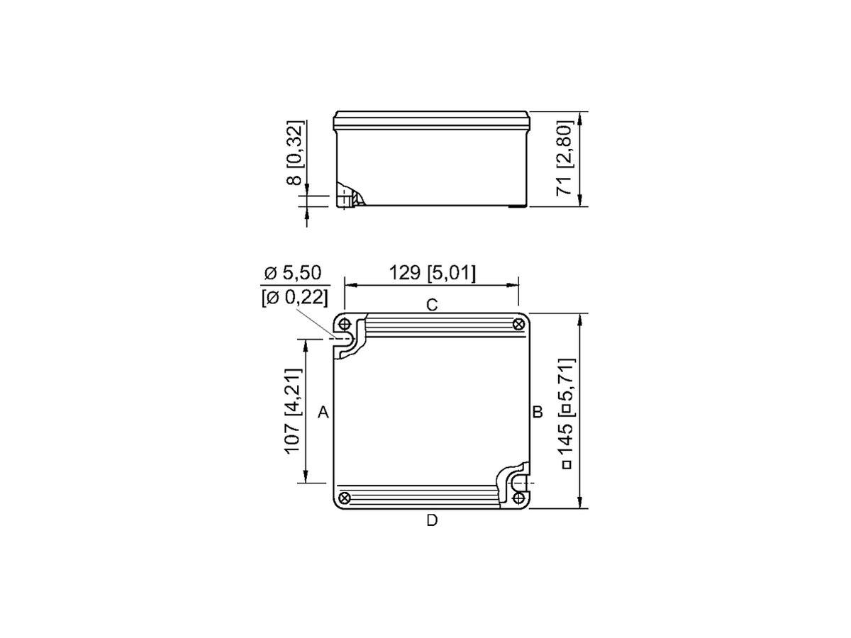 Abzweigdose 8118 Ex-e8 Klemmen 4 Einführungen M25, IP66