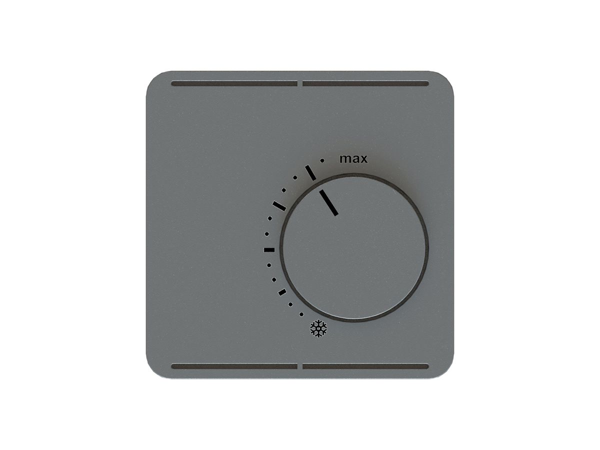 Frontplatte priamos Thermostat 60×60mm anthrazit